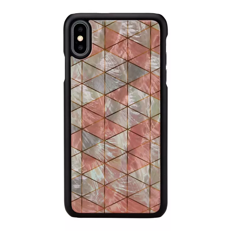Aizsargājošs viedtālruņa maciņš iKins iPhone XS Max — dimanta raksts, melns