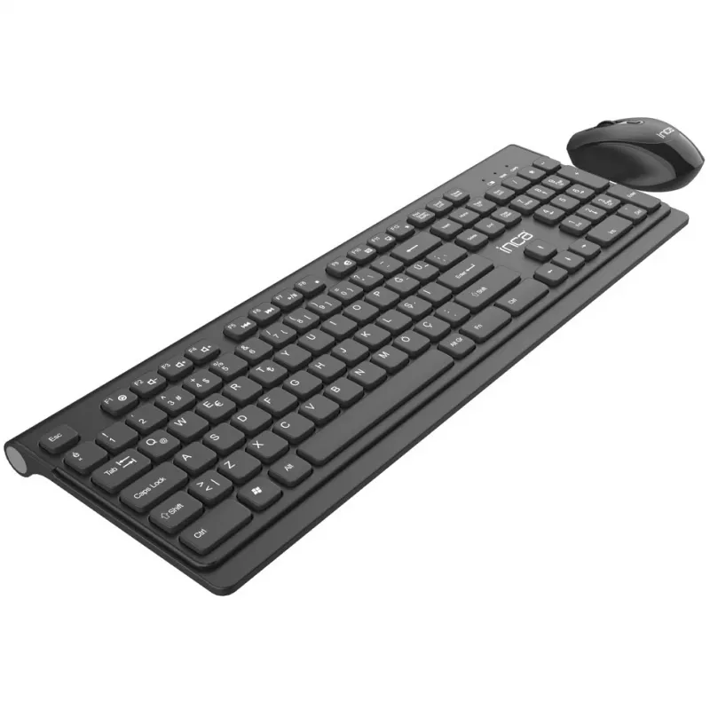 Inca IWS-519 klaviatūra ar peli biroja RF bezvadu QWERTY turku melna