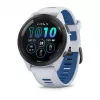 GARMIN Forerunner 265 viedpulkstenis — 46 mm GFRP korpuss, AMOLED 1,3 collas, GPS/GLONASS/Galileo, 15 dienu akumulators, 5 ATM, silikona siksniņa