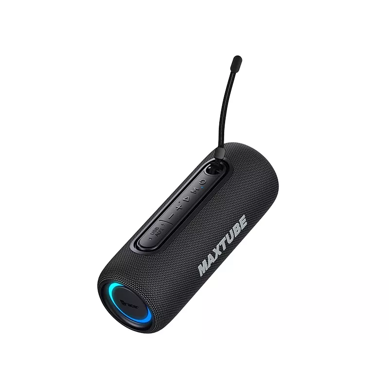 Skaļruņi TRACER MaxTube 20W TWS Bluetooth, melns — pārnēsājama bezvadu audio, stereo skaņa