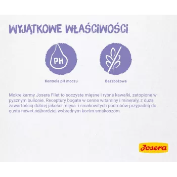 JOSERA vistas fileja ar teļa gaļu - mitrā kaķu barība - 70 g