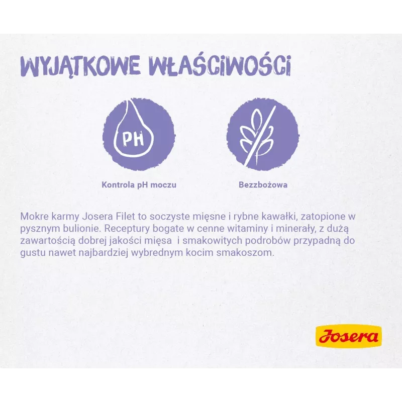JOSERA vistas fileja ar teļa gaļu - mitrā kaķu barība - 70 g