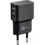 Wentronic goobay Dual USB lādētājs - Barošanas bloks - 12 W - 2,4 A - 2 izejas porti (USB) - Melns (44951)