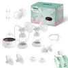 Elektriskais dubultkrūšu sūknis neno Bella Twin Moon — bezvadu, divfāžu, LCD, 150 ml pudelītes, pērļu krāsā