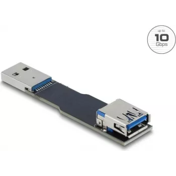 Dzimuma pārveidotāja kabelis DELOCK 67420 — USB Type-A uz Type-A, melns