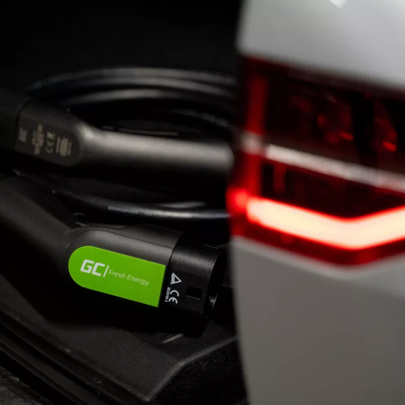 zaļa Cell EV13 Melns Type 2 5m elektromobiļa uzlādes kabelis