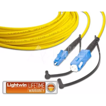 Lightwin LSP-09 LC-SC 2.0 optiskās šķiedras kabelis 2 m OS2 dzeltens (LSP-09 LC-SC 2.0)