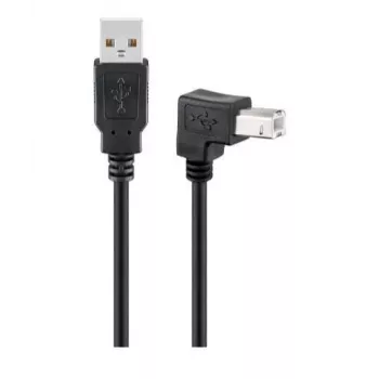Microconnect USBAB2ANGLED USB kabelis USB 2.0 2 m USB A USB B Melns