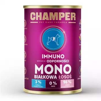 CHAMPER Immuno Monoprotein lasis - mitrā suņu barība - 400g