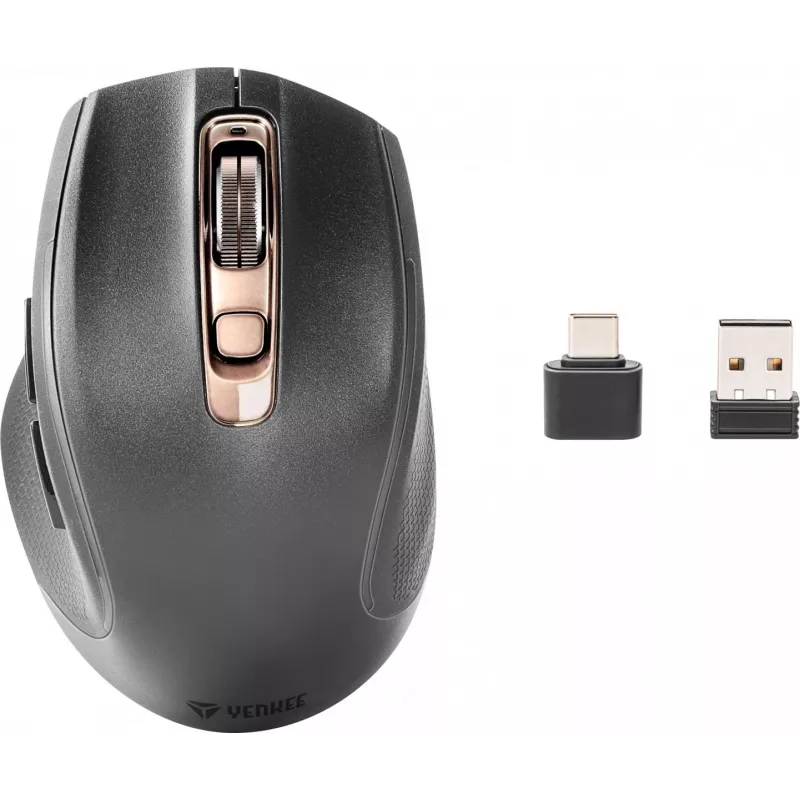 YENKEE YMS2090 NEO PRO divu režīmu bezvadu pele, Bluetooth + USB A/C, uzlādējama