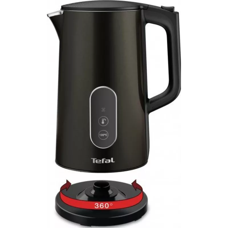 Tefal Digit KI831E10 elektriskā tējkanna 1,7 l, melna
