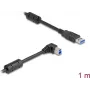 DeLOCK USB kabelis Type-A vīr. -> Type-B vīr. 90° leņķveida 1 m