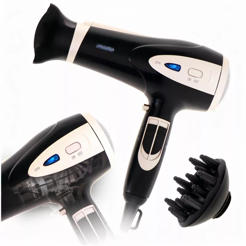 Adler Mesko MS 2287 matu žāvētājs 2400 W Melns, Šampanietis