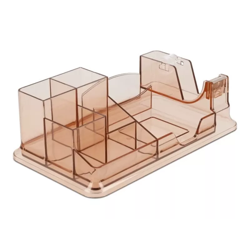 Galda organizators DeLOCK 18341 caurspīdīgs brūns plastmasa 145x250x85mm