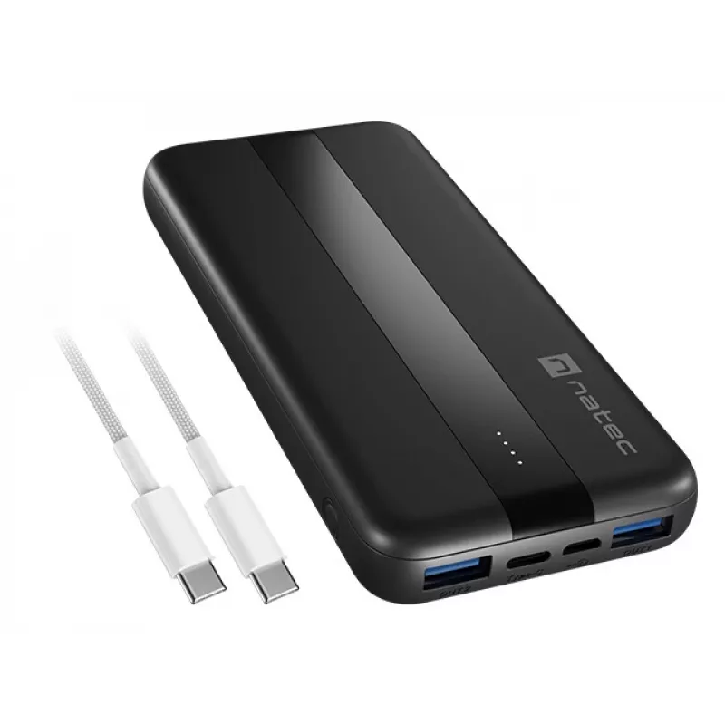 NATEC TREVI SLIM Q V2 Litija polimēra (LiPo) 10000 mAh Melns