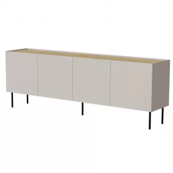 Kumode Cama Meble FELLINI 2000×400×700 mm, kašmira apdare, eļļota ozola virsma