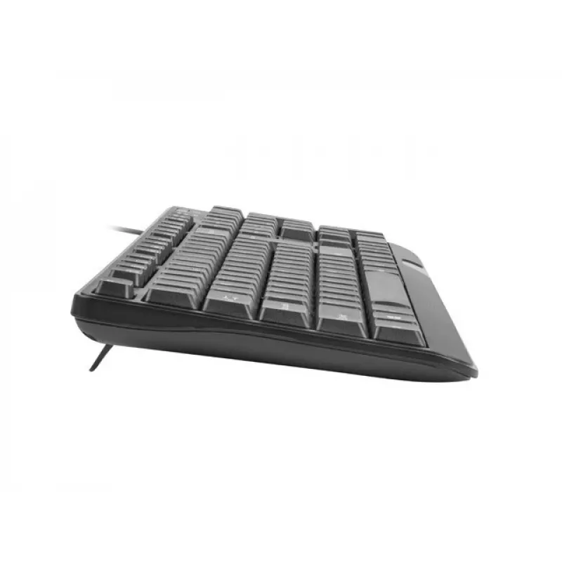 NATEC KEYBOARD TROUT SLIM USB, US IZKĀRTOJUMS, MELNS