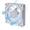 120mm Lian Li UNI FAN SL-INF Wireless ARGB PWM — balts, modulāra magnētiskā ventilatora sistēma
