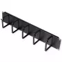 Patch panel ROLINE 19-inch 2U, kabelis duct 85x60mm, steel housing, Melns