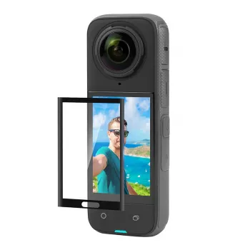 Rūdītā stikla ekrāna aizsargs Puluz PU976T priekš Insta360 X4/X5 — izturīgs pret skrāpējumiem