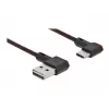 USB kabelis DeLOCK EASY-USB 2.0 Type-A vīrieša uz Type-C vīrieša 0.5m melns