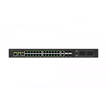 NETGEAR GSM4230UP pārvaldāms L2/L3 Gigabit Ethernet (10/100/1000) ar strāvas padevi caur Ethernet (PoE) 1U melns