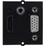 Bachmann 917.226 - 0,2 m - HDMI - VGA - Jack 3.5 mm - HDMI - VGA - Jack 3.5 mm - Vīrišķais - Sievišķais - Melns