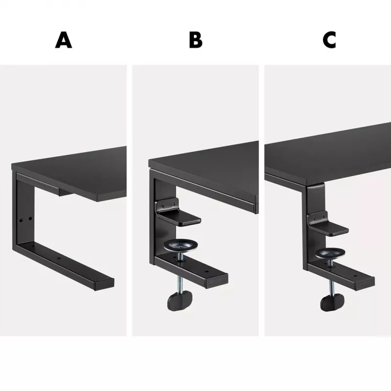 Ergo Office klēpjdatora/monitora statīvs, maks. slodze 20kg, diagonālei 13-32, melns, ER-303 B