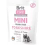 Sausā suņu barība Brit Mini Adult Yorkshire 400 g — mazu šķirņu pieaugušiem suņiem, lasis, 30% proteīna, 19% tauku, 10% mitruma
