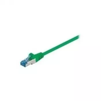 Wentronic Goobay CAT 6a komutācijas kabelis, S/FTP (PiMF), zaļš, 1 m - LSZH bez halogēniem, varš (93681)