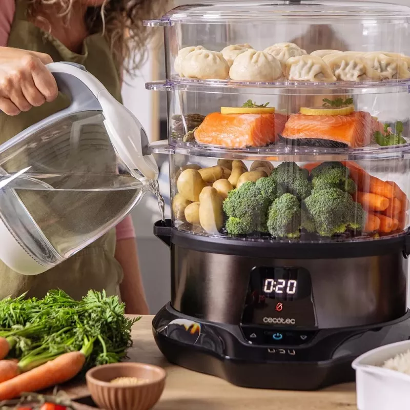 Cecotec pārtikas tvaicētājs | Vapovita 3000 Pro | 1000 W | Grozu skaits 3