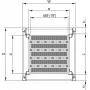 SCHROFF 19 collu plaukts, stacionārs, 75 kg - 19\FACHB.STAT.600B 500T 7021 (22117845)