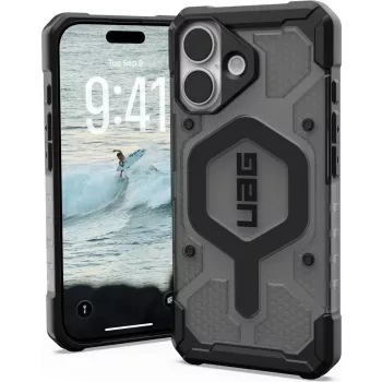 UAG Urban Armor Gear Pathfinder MagSafe futrālis | Apple iPhone 17 | pelnu pelēks (pelēks caurspīdīgs)/melns | 114553113140 (114553113140)
