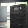 Qoltec 52284 Nepārtrauktās barošanas avots UPS | 10kVA | 10000W | Jaudas koeficients 1.0 | LCD | EPO | USB | On-line