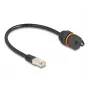 Tīkla kabelis DeLOCK 88146 RJ45 uz RJ45 Cat.6A 0.25m Melns