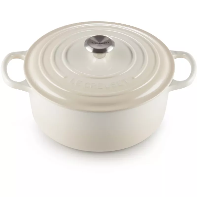 Le Creuset Signature cepeša panna apaļa 26 cm meringue (21177267164430)