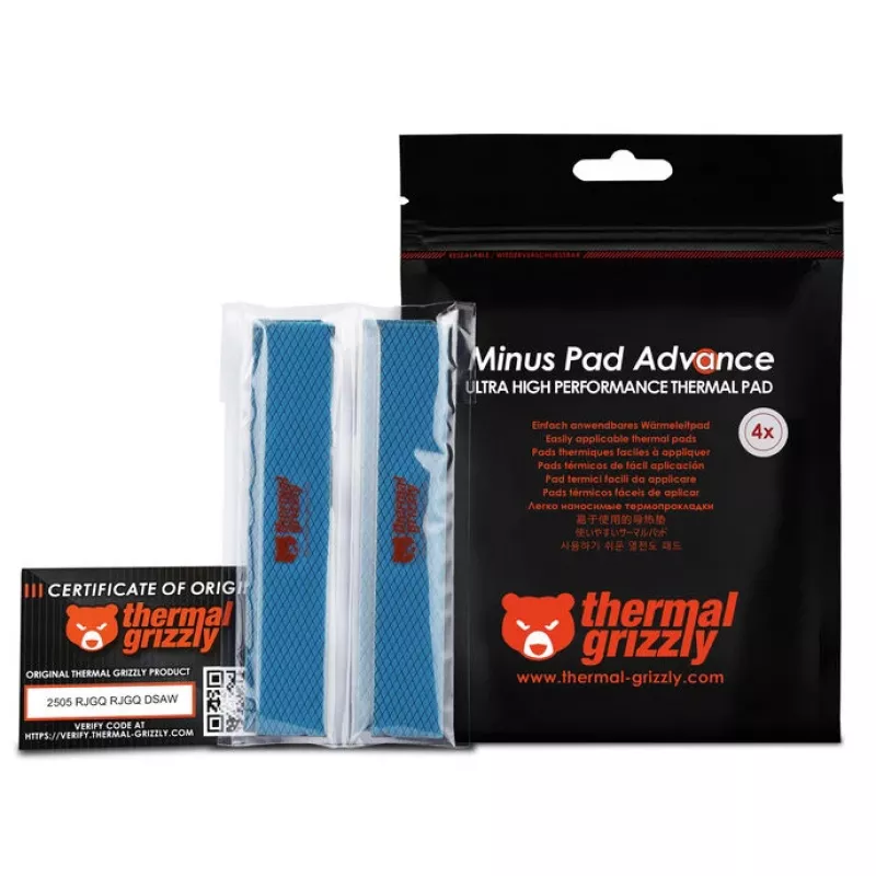 Thermal Grizzly Minus Pad Advance - 120 x 20 x 1.0 mm, 4 gab.