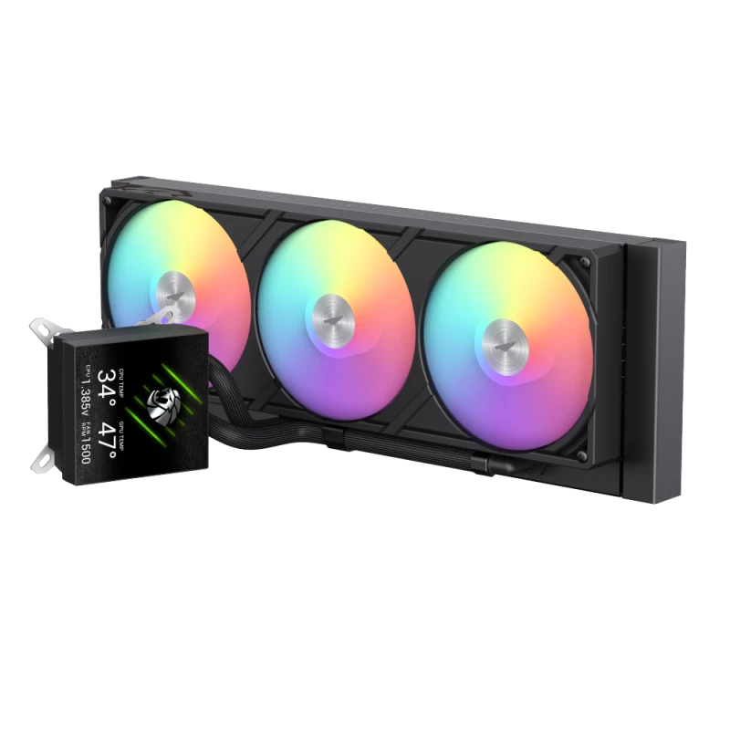 Gamemax CPU šķidruma dzesētājs | GLACIER 360 LCD BK | Intel, AMD
