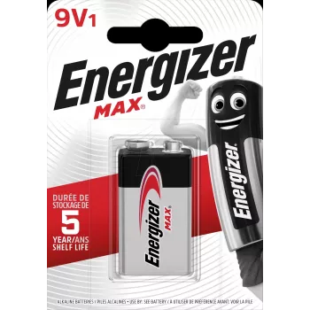 ENERGIZER BATTERY Max 426660 9V 6LR61, 1 gab., Eco iepakojums
