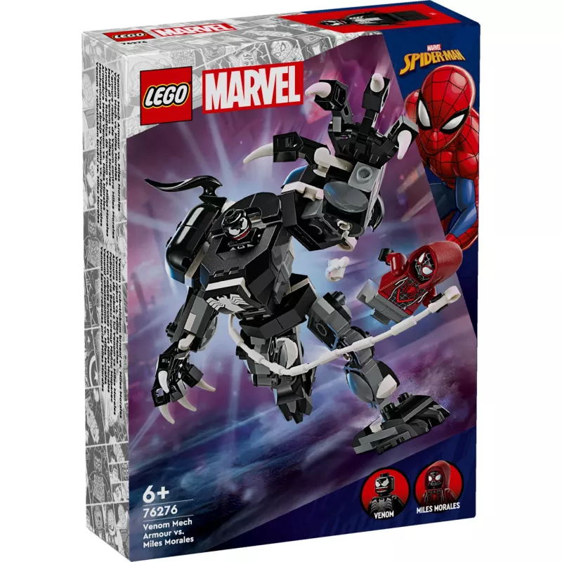 LEGO 76276 Marvel Venom mehāniskās bruņas pret Milesu Moralesu