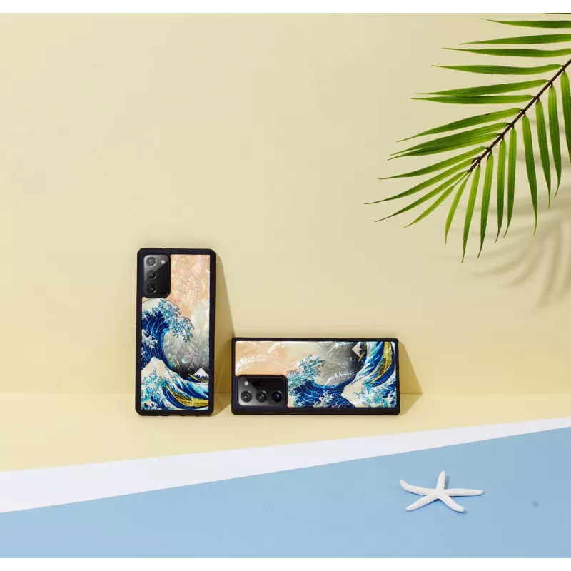 Aizsargtelefona maciņš iKins Samsung Galaxy Note 20 ar Great Wave dizainu