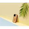 Man and wood telefona maciņš iPhone 12 mini — apdrukāts kaķis ar sarkanu zivi