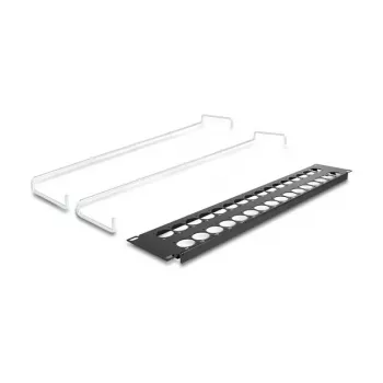DeLOCK 67057 19-collu D-Type komutācijas panelis ar spriegojuma atvieglojumu, 32 porti, melns