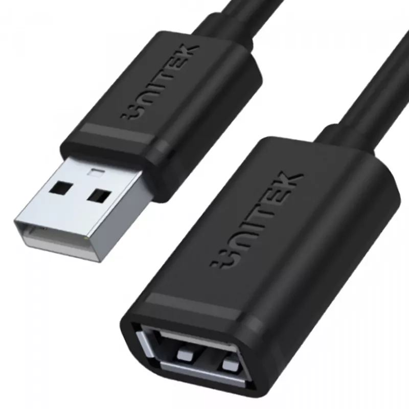 USB kabelis UNITEK Y-C447GBK 0,5 m USB 2.0 melns