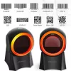 Vadu galda svītrkodu skeneris QOLTEC 50857 — 1D/2D, USB, ABS korpuss, melns, 1,75 m kabelis