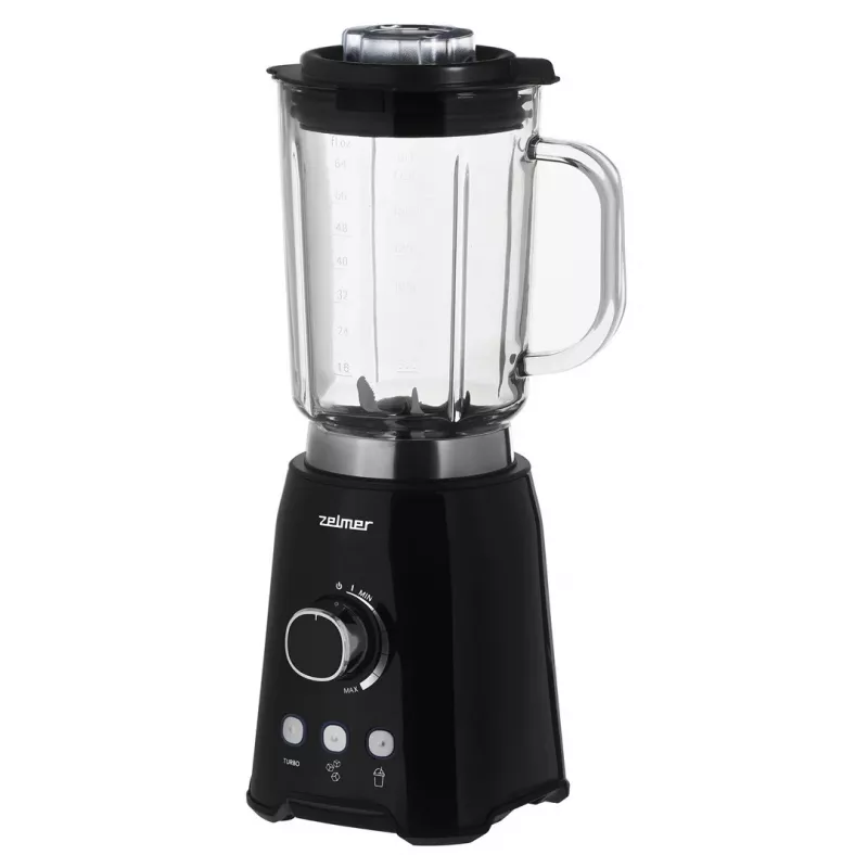 Zelmer stikla blenderis ZSB4799B 1,75 l 1200 W Melns ir Zelmer produkts no mūsu blenderu klāsta. Izceļas ar melnu krāsu, 1,75 L tilpumu un 1200 W jaudu.