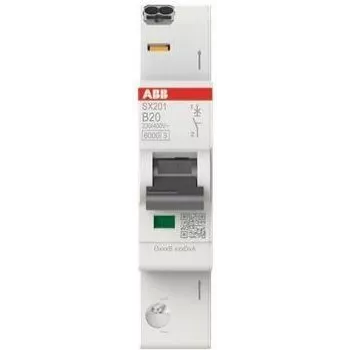 ABB Strāvas slēdzis SX201-B20 Flexline B-rakst.6kA 20A 1P (2CDS251003R0205)