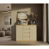 kumode ar 2 durvis un 4 atvilktnes, artisan ozols/kašmira krāsa