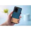 Aizsargājošs viedtālruņa maciņš Man and Wood Galaxy S20 Ultra Denim Melns