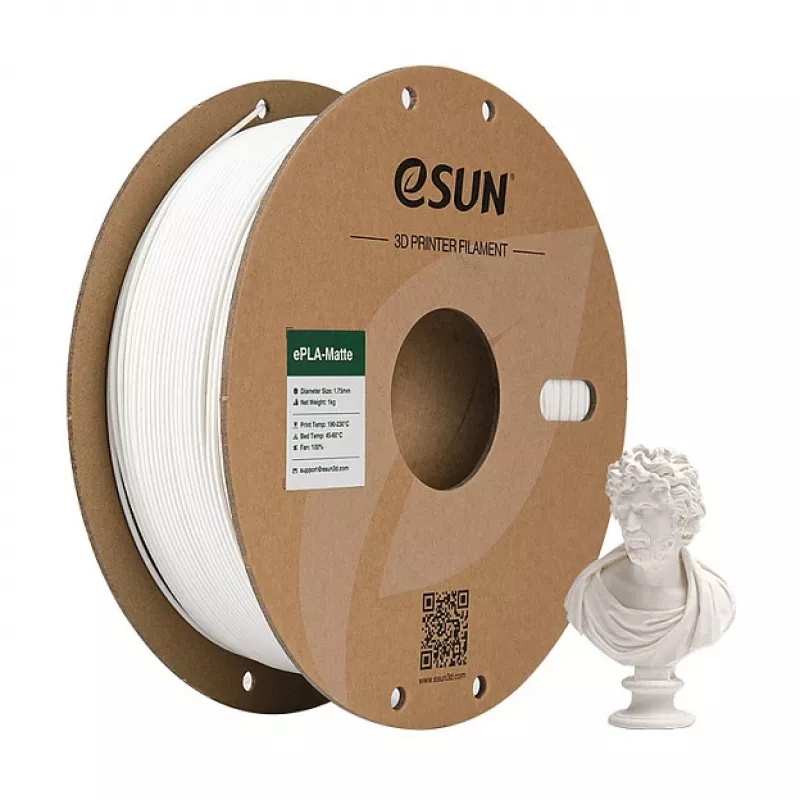 Esun EPLA-MATTE 1.75mm PIENA BALTS 1kg